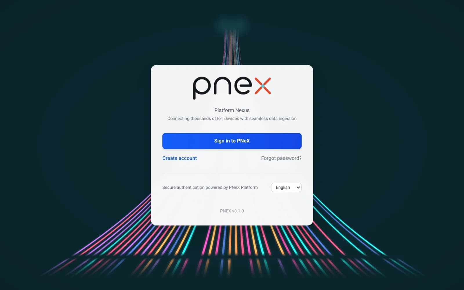 PNeX sign-in page on pnex.local