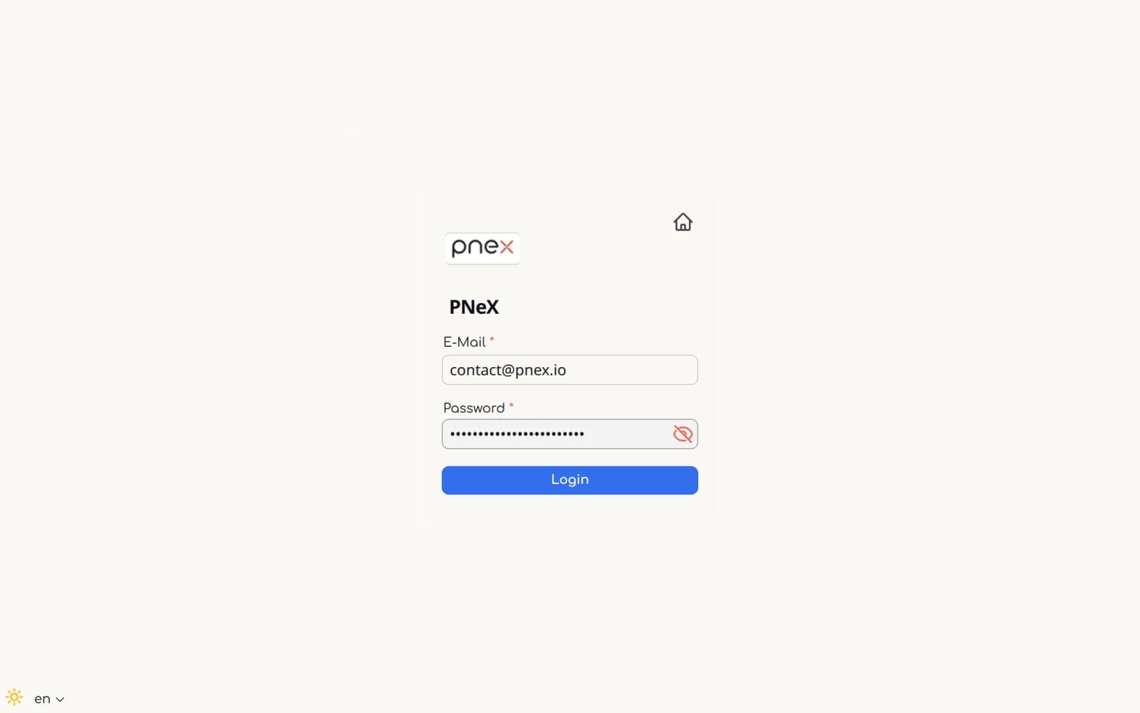 Sign-in form (email, then password)