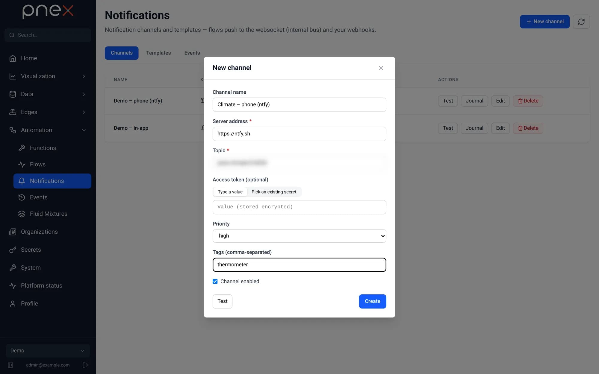 Add your phone as a channel