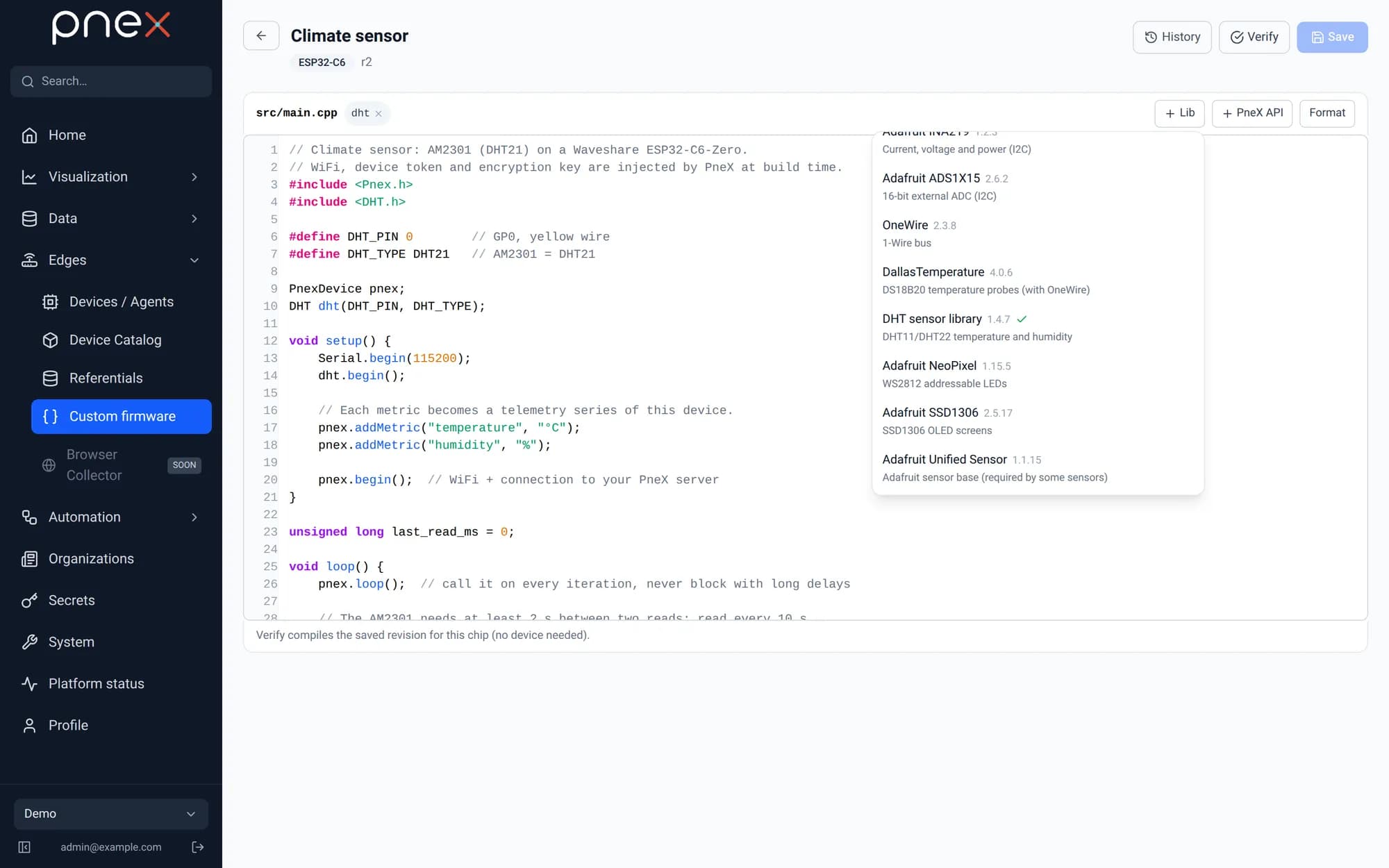 Add the sensor library