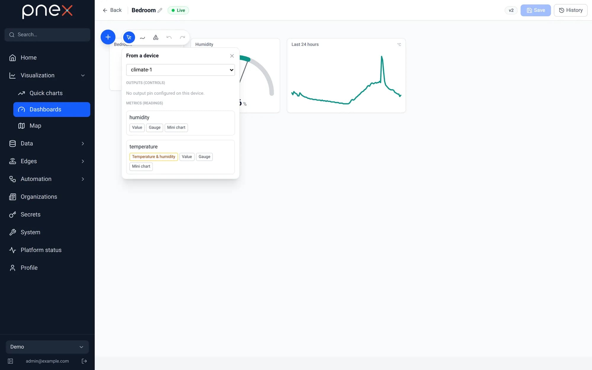 Create the desktop dashboard